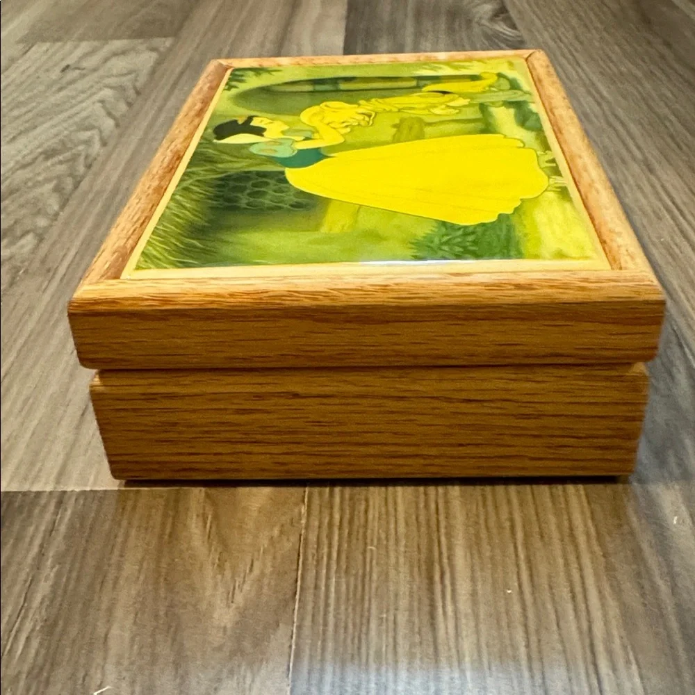 Snow White Dopey Disney Vintage Rare Tile Wood Open Jewelry Trinket Keepsake Box